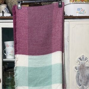 Cozy Purple and Mint Throw Blanket